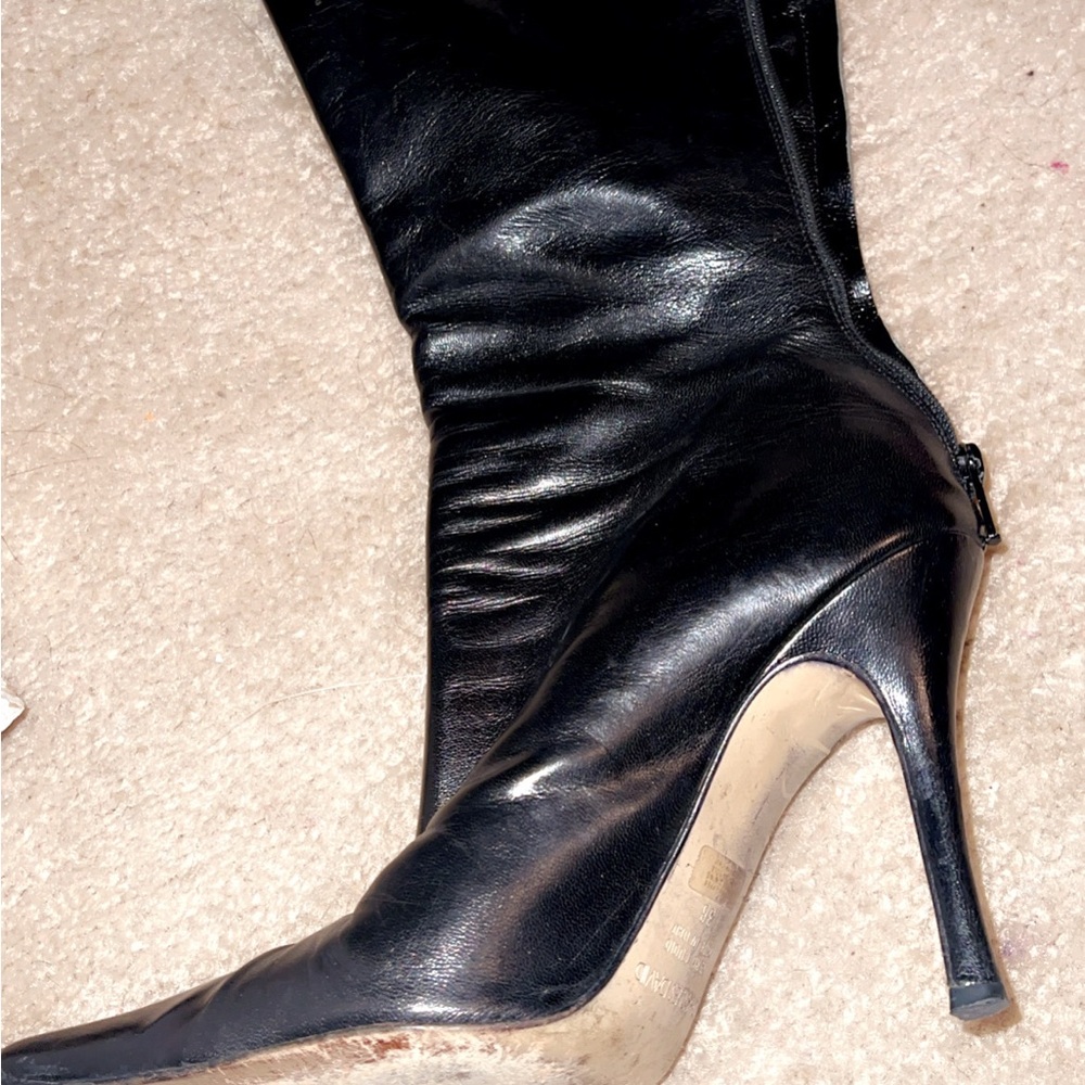 Charles David Black Stiletto Heeled Boots